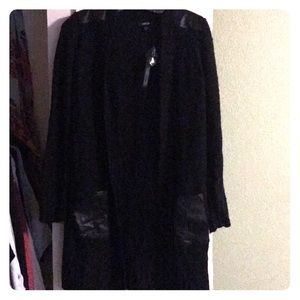 Apt 9 leather detail sweater NWT